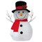 Haute Decor 17 inch Tall Spun Acrylic Snowman with Battery Operated LED Lights - Christmas and Winter Holiday Decoration for Table, Mantel, Counter, Hearth, Desk
